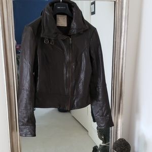All Saints Belvedere soft authentic leather jacket